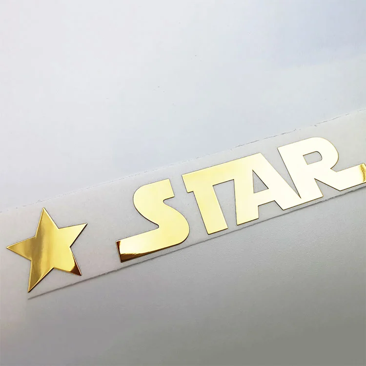 Gouden Chrome Logo Metal Sricker