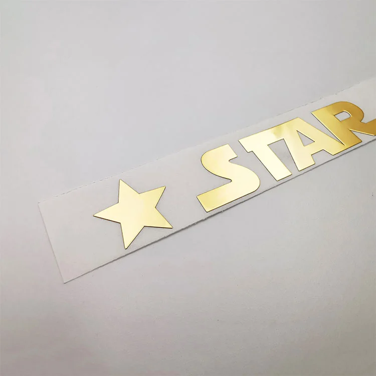Gouden Chrome Logo Metal Sricker