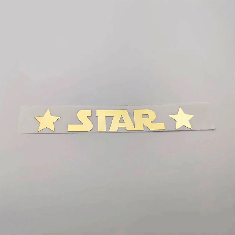 Gouden Chrome Logo Metal Sricker