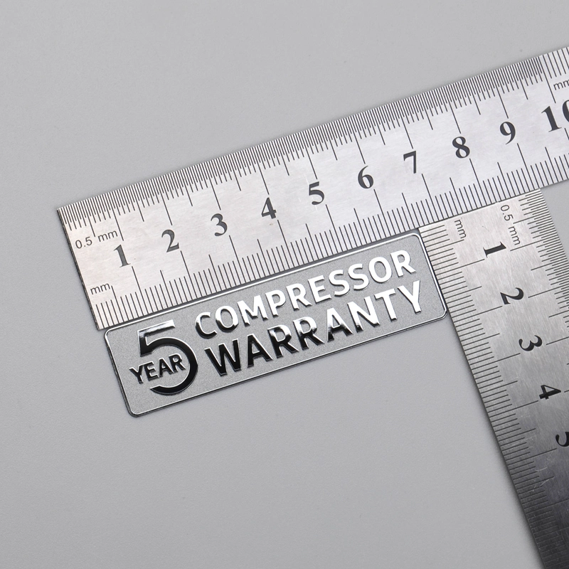 Metal Electroplating Label chroom logo met textuur achtergrond