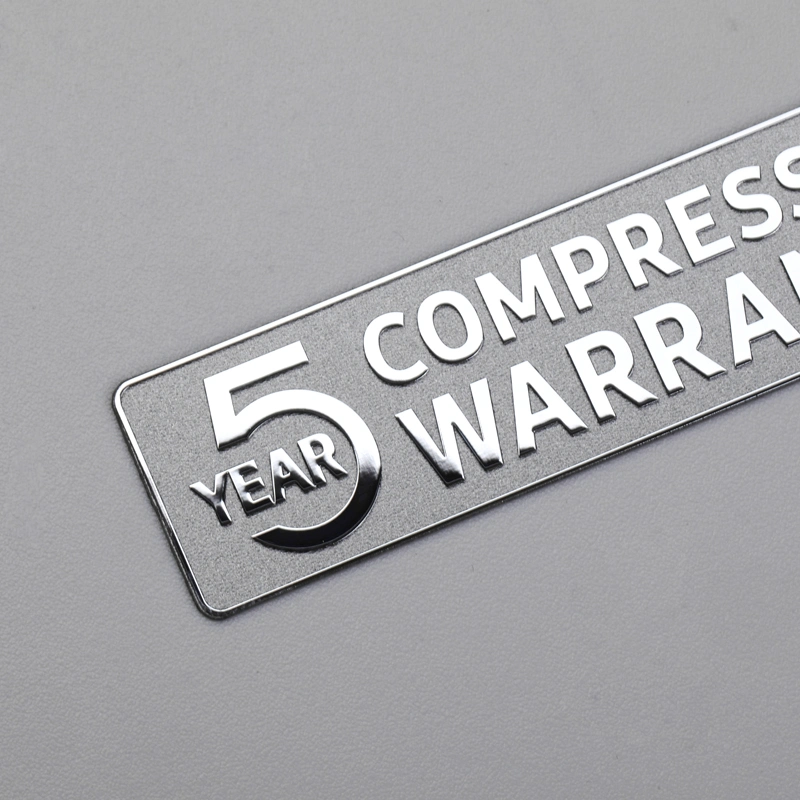 Metal Electroplating Label chroom logo met textuur achtergrond
