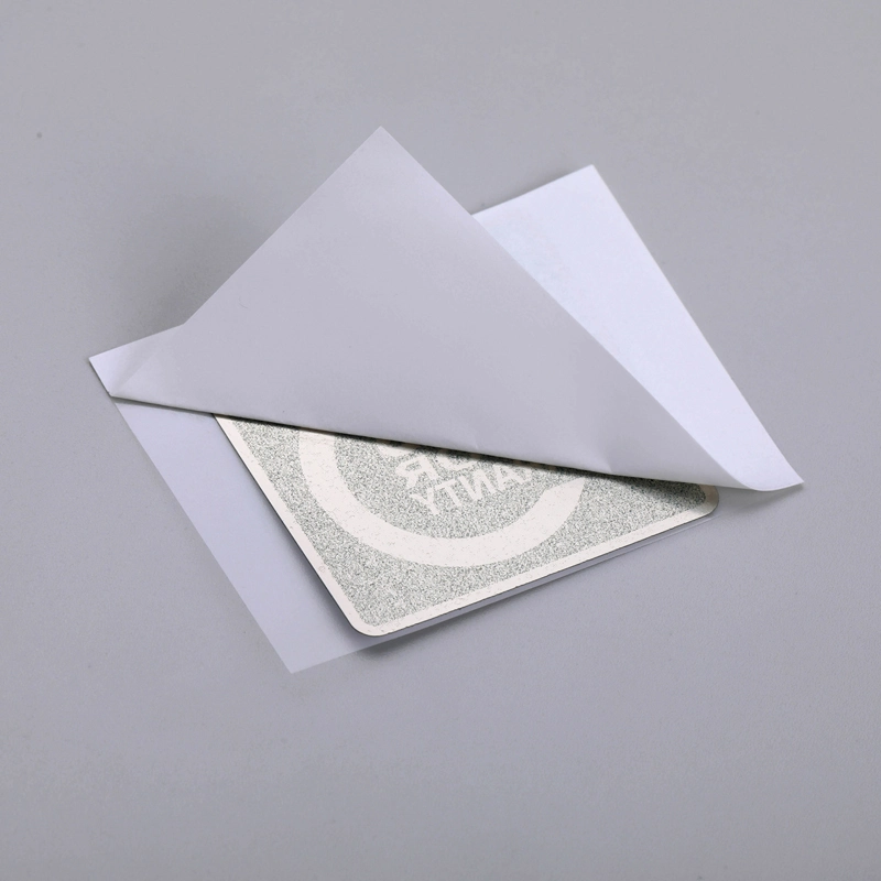 Metaal Chroom Textuur Label Zilver Dunne zelfklevende sticker