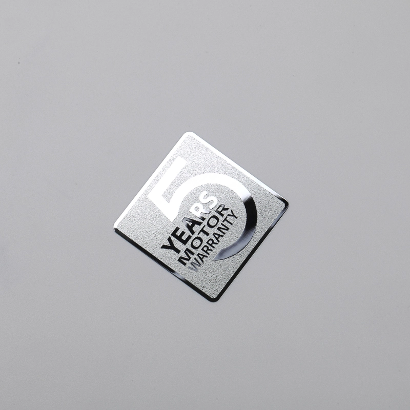 Metaal Chroom Textuur Label Zilver Dunne zelfklevende sticker