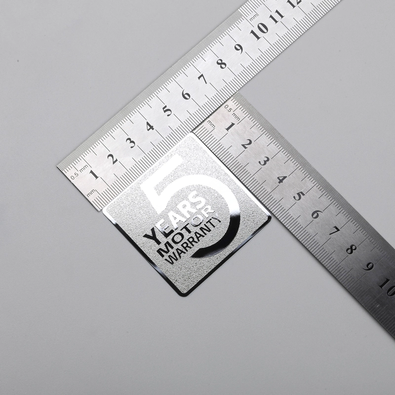 Metaal Chroom Textuur Label Zilver Dunne zelfklevende sticker