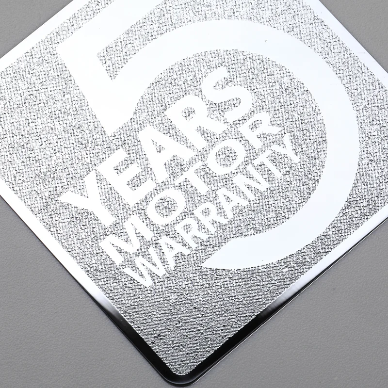 Metaal Chroom Textuur Label Zilver Dunne zelfklevende sticker