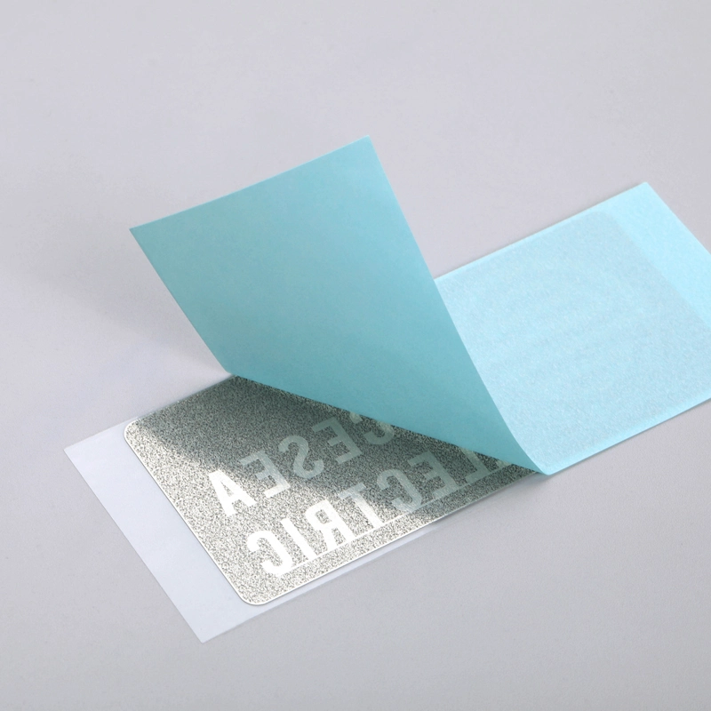Chroom zilver logo sticker nikkel label met 3M lijm