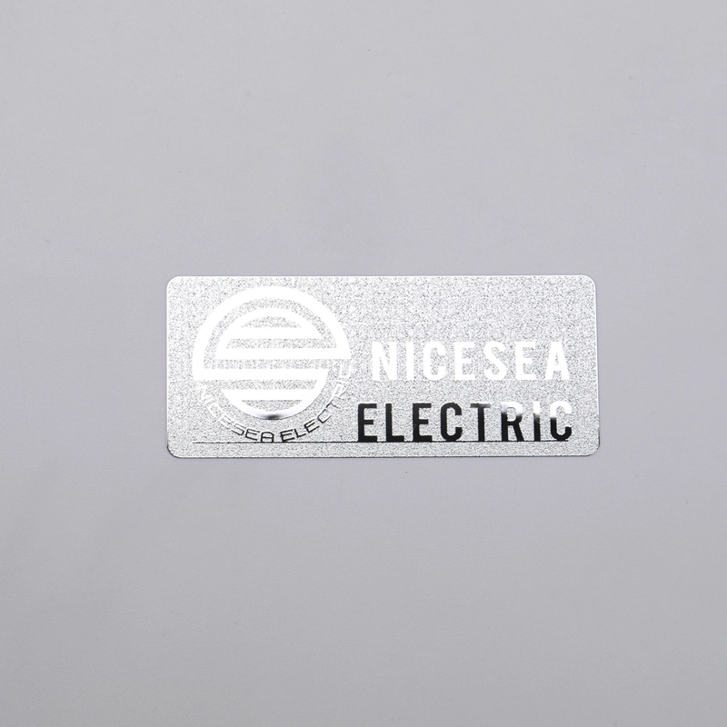 Chroom zilver logo sticker nikkel label met 3M lijm