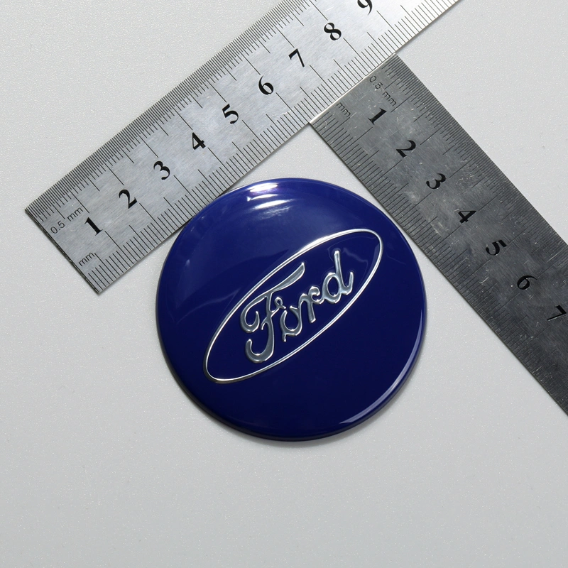 Aluminium labels voor het metalen embleem van de wielnaafdecoratie van de auto