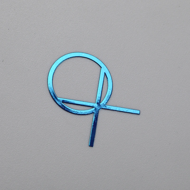 Aangepast chroomblauw nikkellabelbord