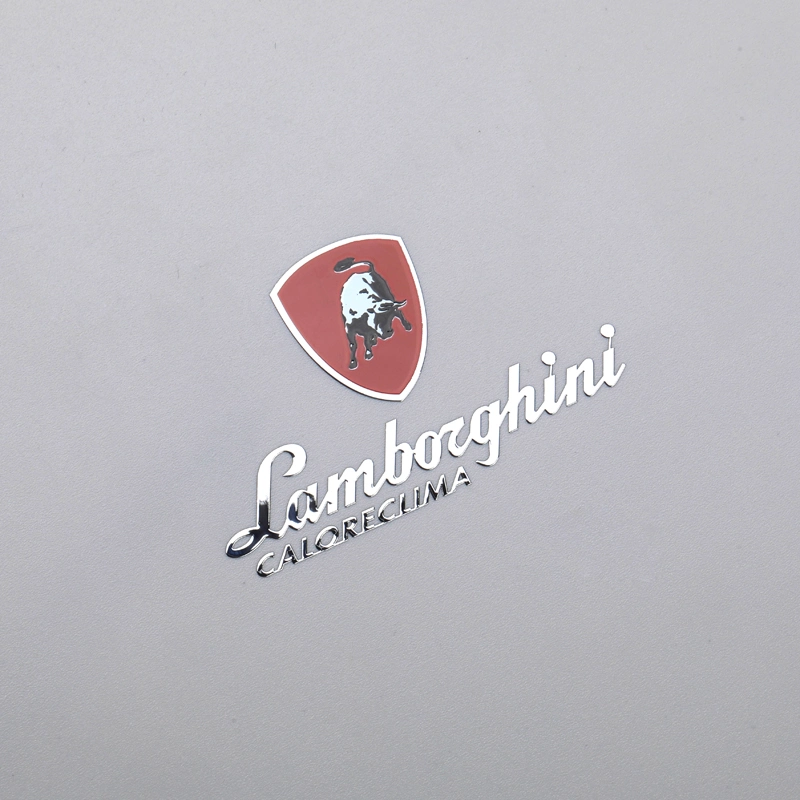 Metaal galvaniseren sticker afdrukken kleurrijk logo label