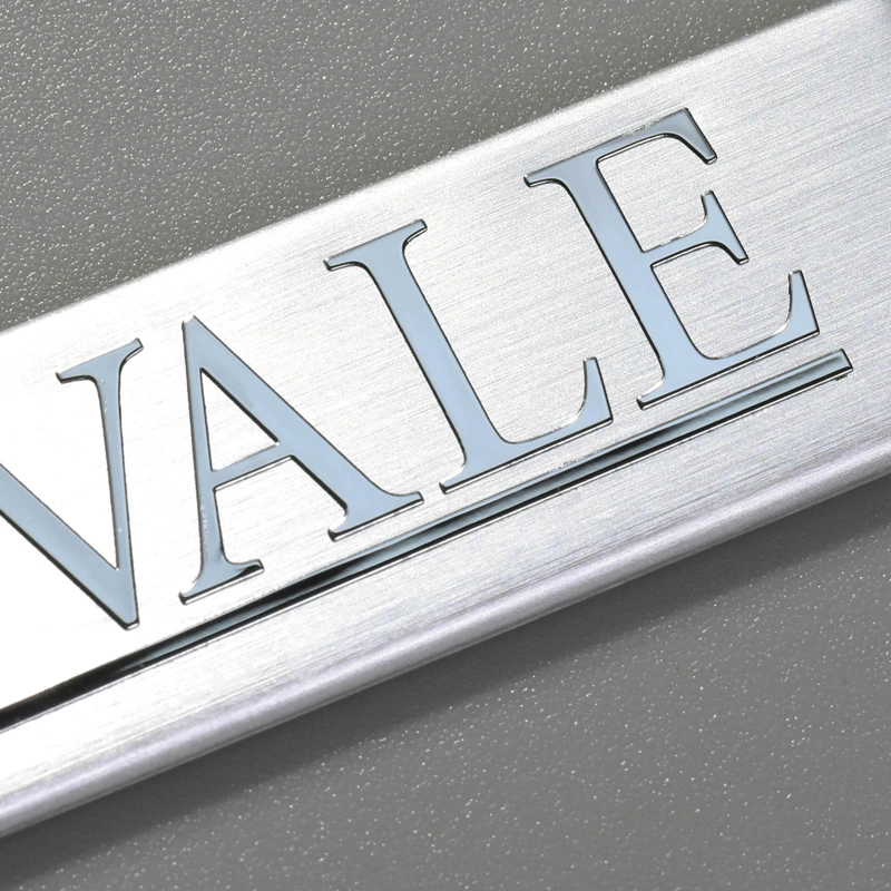 Aluminium merklogostickers voor apparatuur