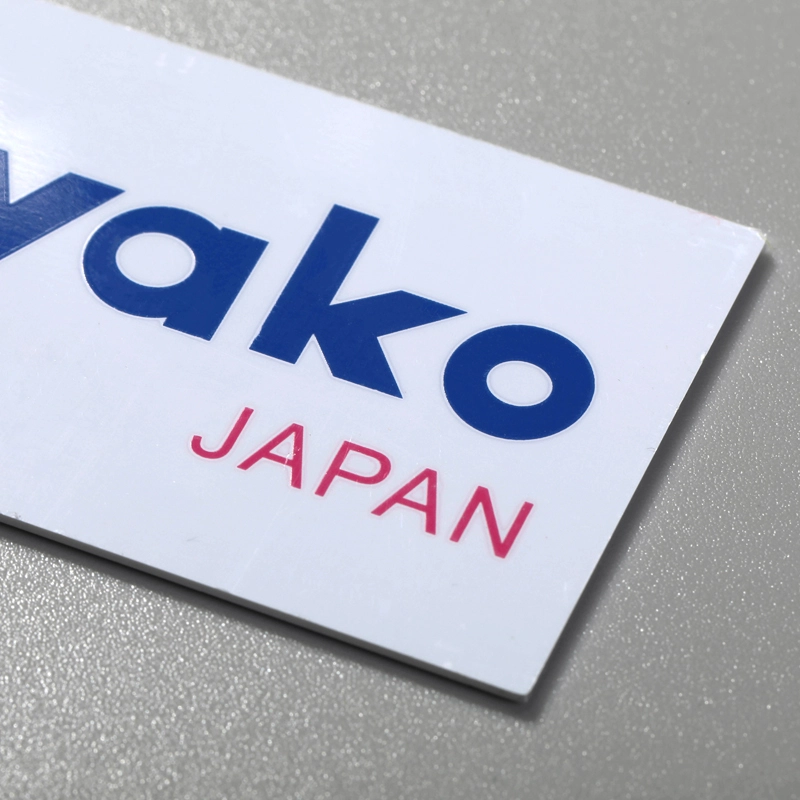 Milieuvriendelijke metalen logosticker in reliëf aluminium label