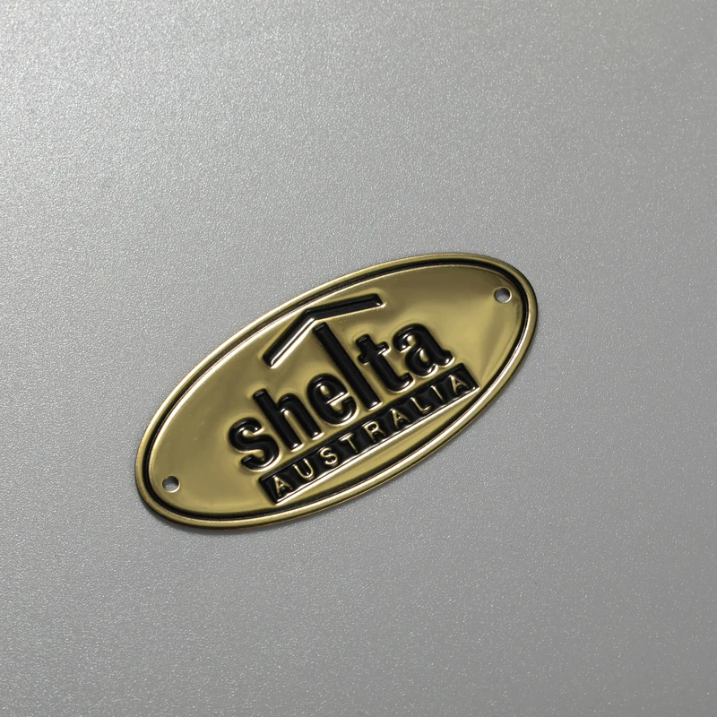 Aangepast naamplaatje roestvrij staal aluminium messing logo