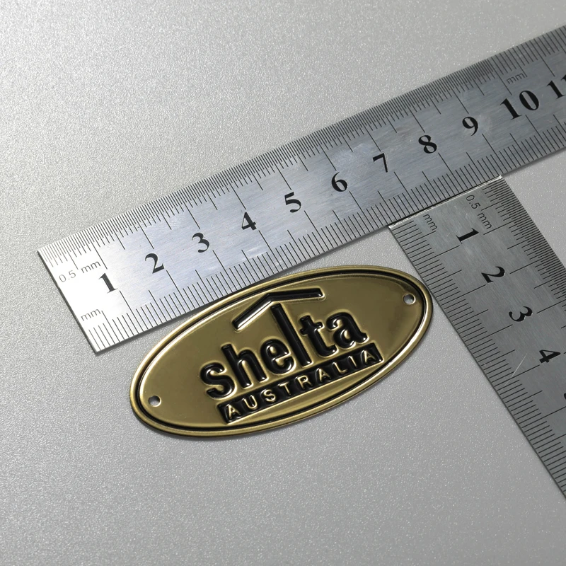 Aangepast naamplaatje roestvrij staal aluminium messing logo