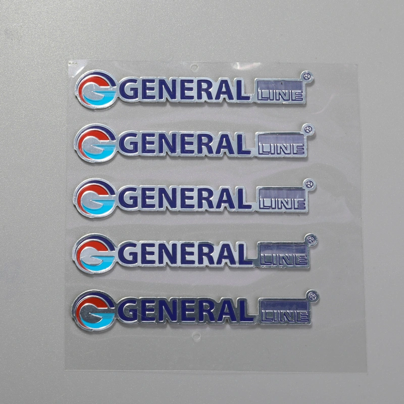 Naamplaatje met aluminium reliëflogo voor koelkast