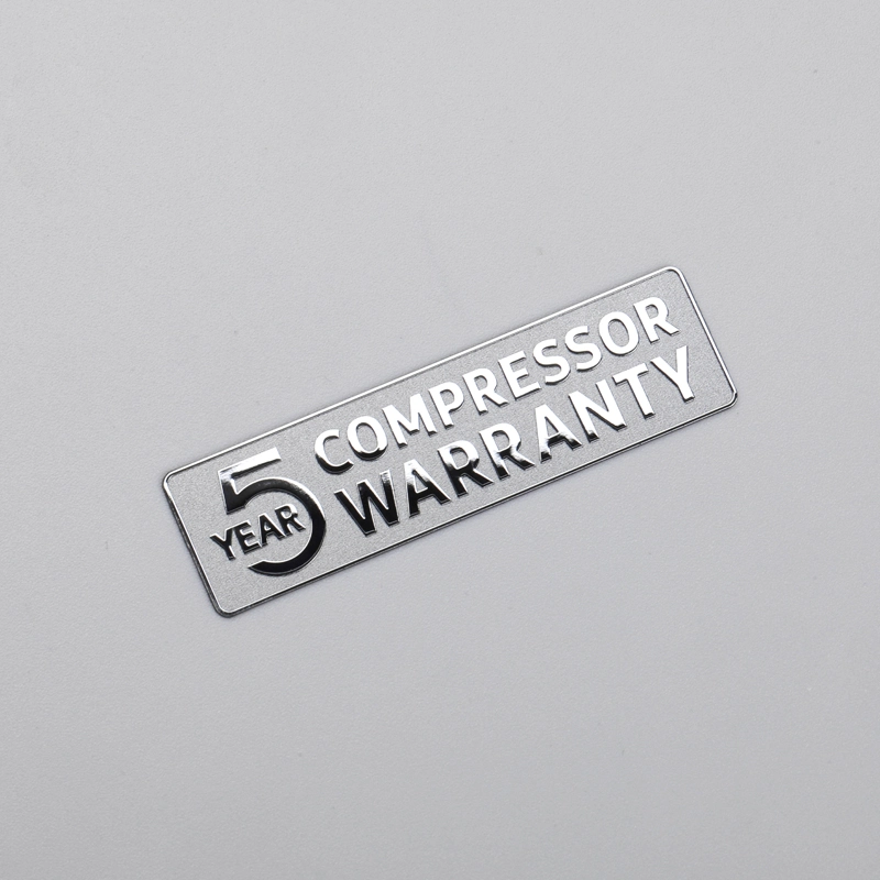 Metal Electroplating Label chroom logo met textuur achtergrond