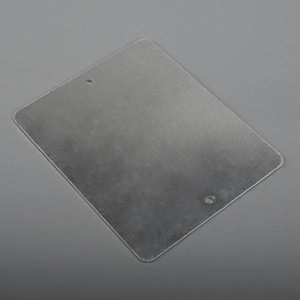 Aluminium label met QR-code