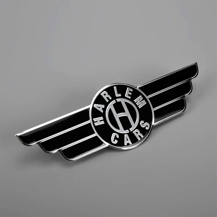 Roestvrijstalen logo -sticker