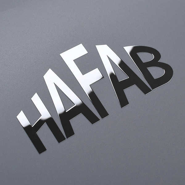 Dunne metalen transfersticker